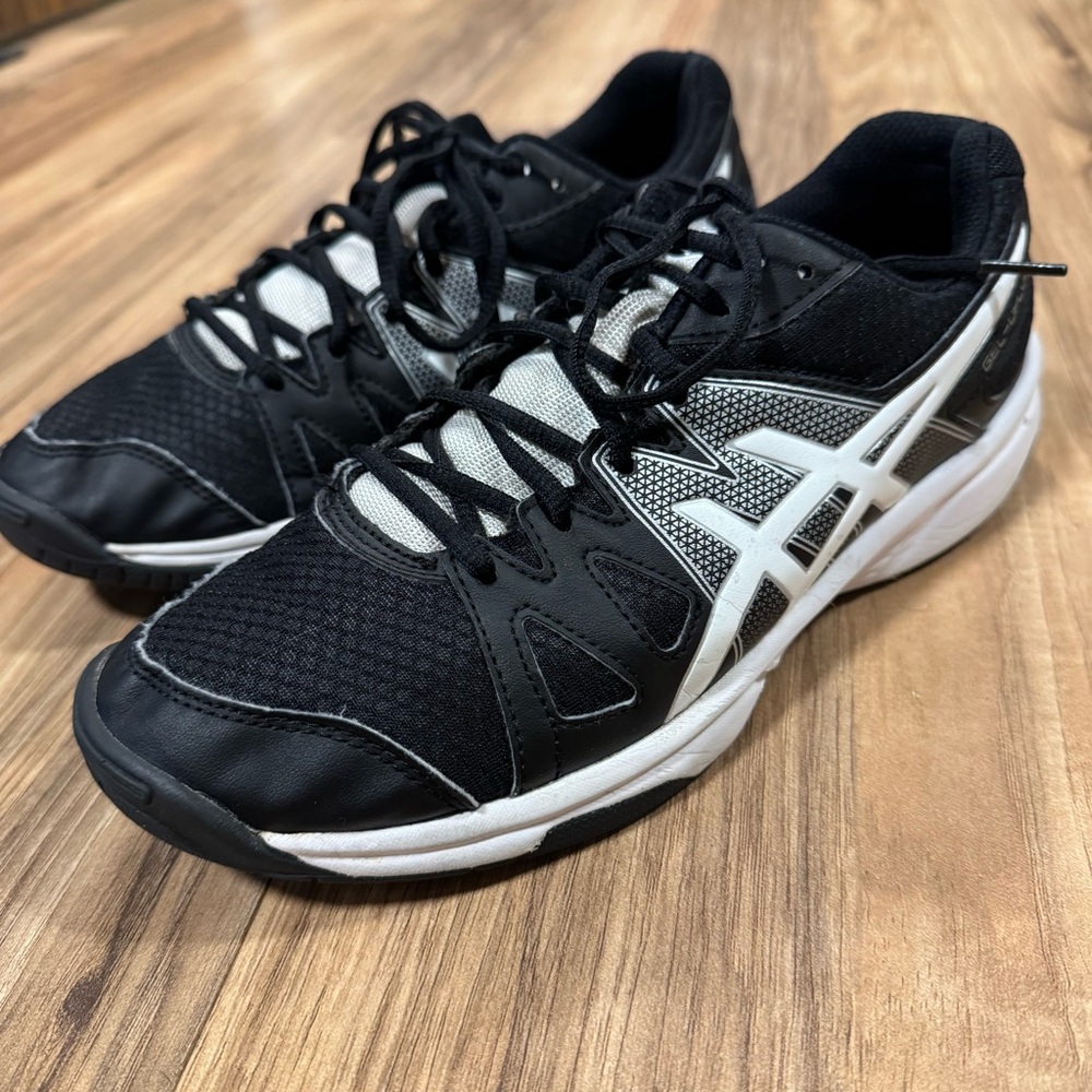 ASICS Gel Upcourt Women’s Volleyball Shoes Sz 6 White Black B450Q EUC